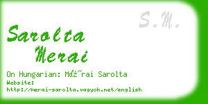 sarolta merai business card